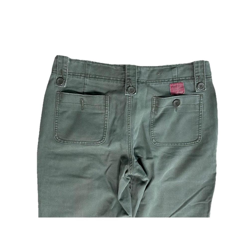 Vintage Y2K American Eagle Cargo Pants Womens 4 Olive Green Utility Split Hem - Picture 6 of 9